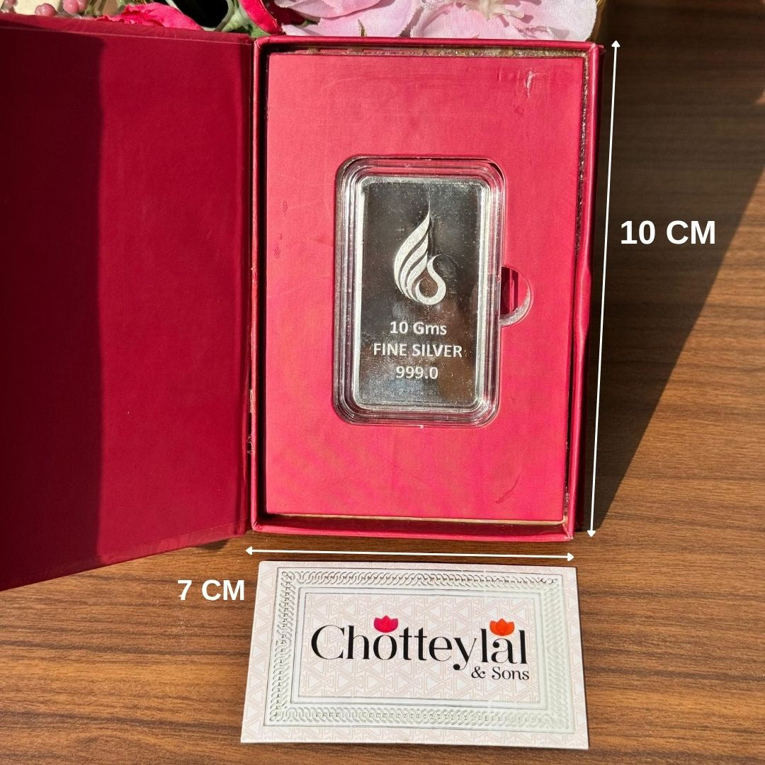 Banke Bihari Ji, Bar Shape, 10 gm, 999 Silver Coin Box Set