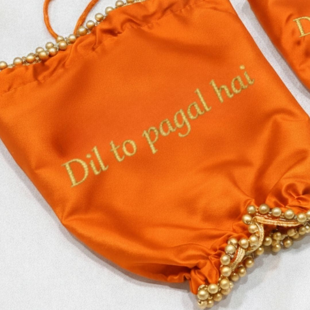 Traditional Orange Chooda Cover with 1 Line Custom Text