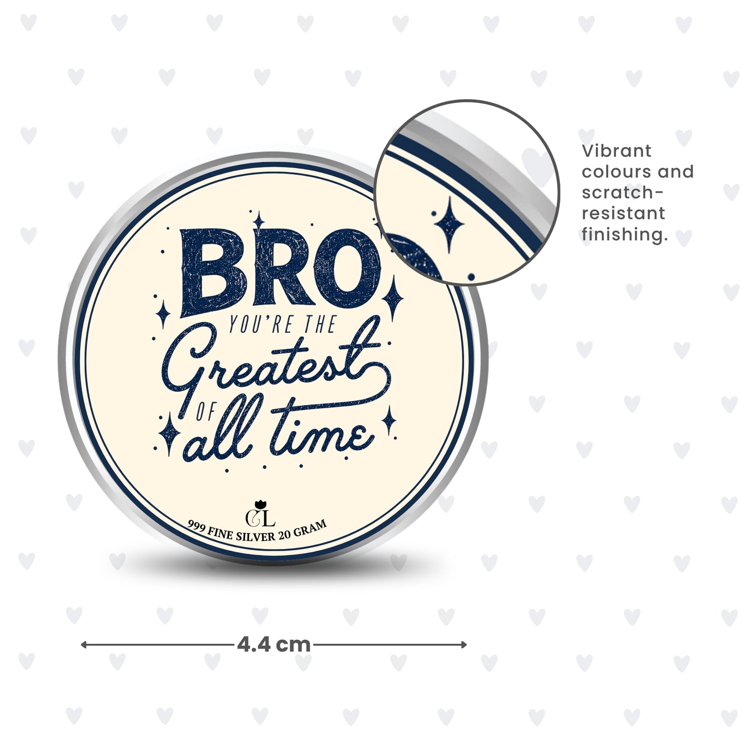 Greatest Bro Personalised Raksha Bandhan Photo Silver Coin Gift