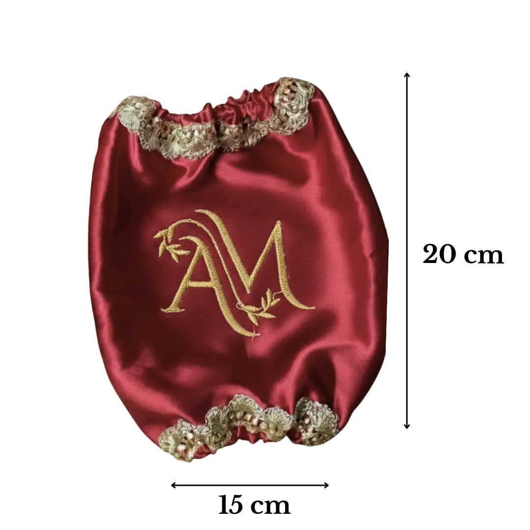 Classic Antique Customisation Maroon Chooda Cover – Logo Only | Chotteylal and Sons