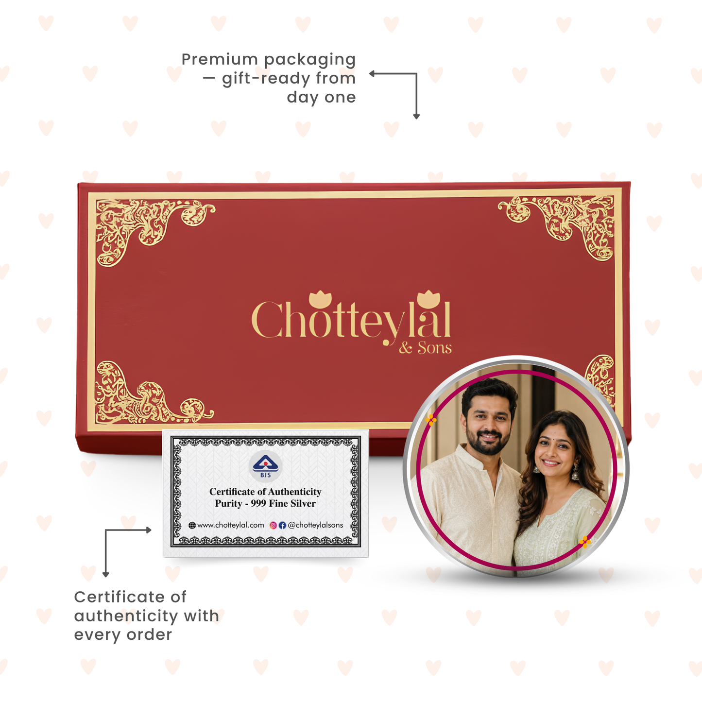 My Delivery Partner Before Delivery Apps – Personalised Photo Silver Coin Raksha Bandhan Gift