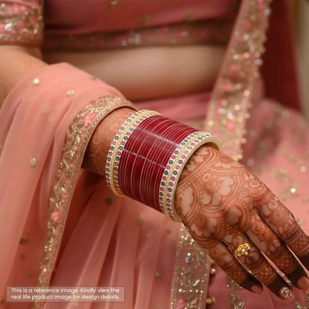 Dark Red Chura | Bridal Dark Red chura | chotteylal and sons