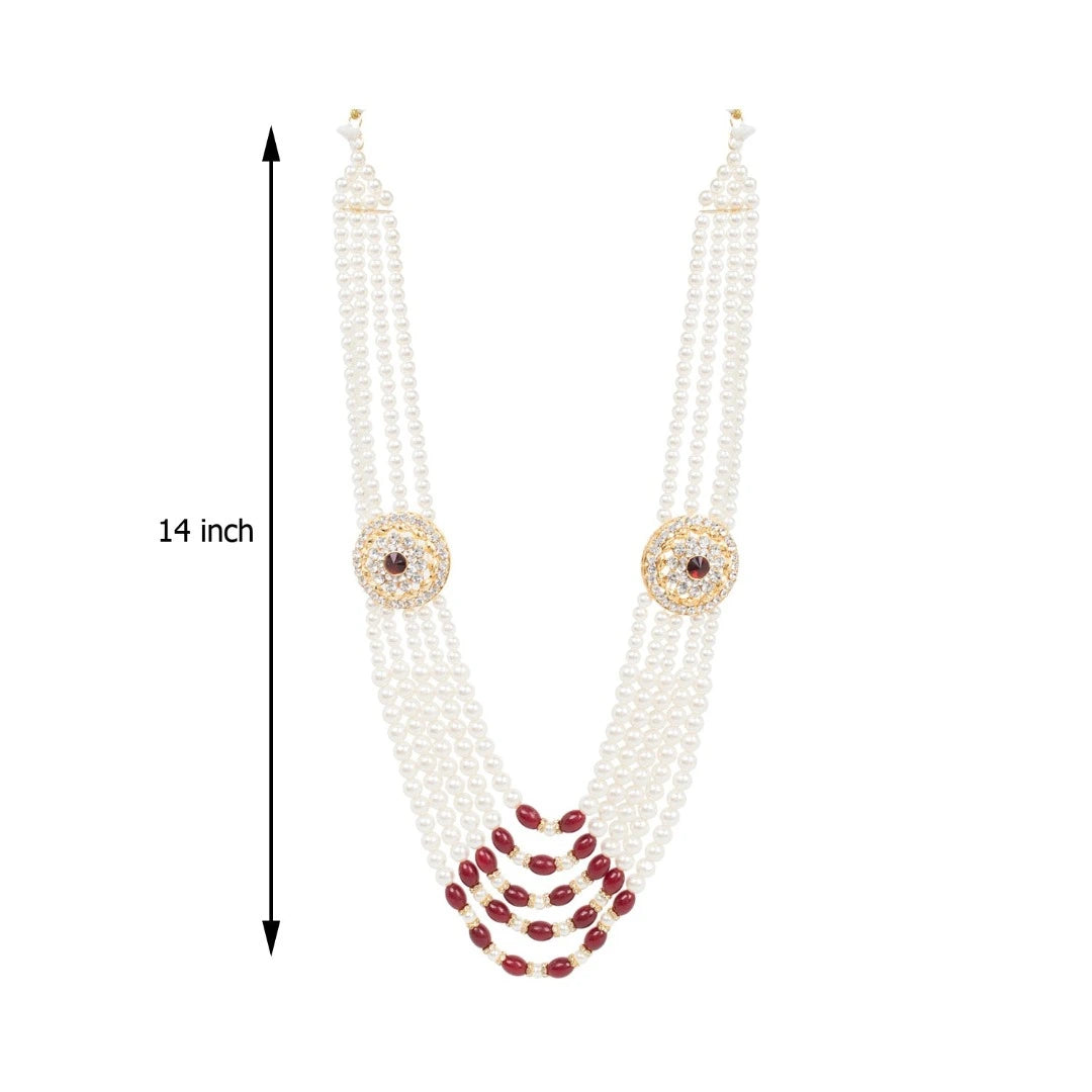 Jewellery for Groom MultiLayer Traditional Pearl Necklace, Dulha/Men Moti Haar