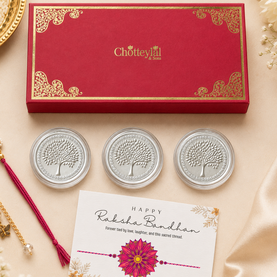 Festive Rakhi Silver Coin Gift Set