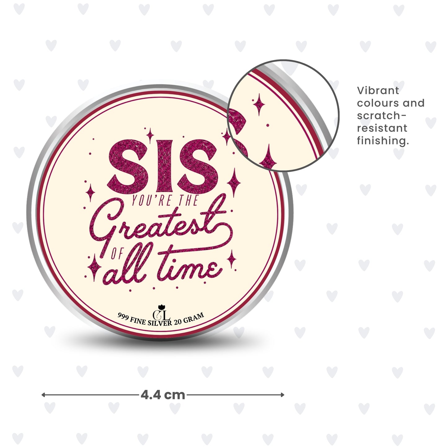 Greatest Sis Personalised Raksha Bandhan Photo Silver Coin Gift