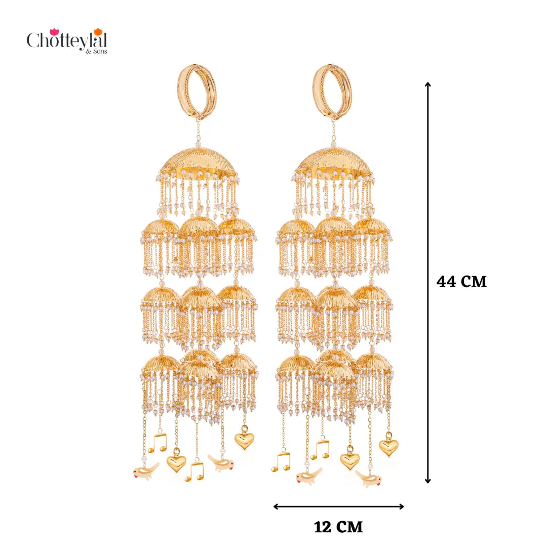 Golden Traditional Style Bridal Kaleera - Customised with Charms