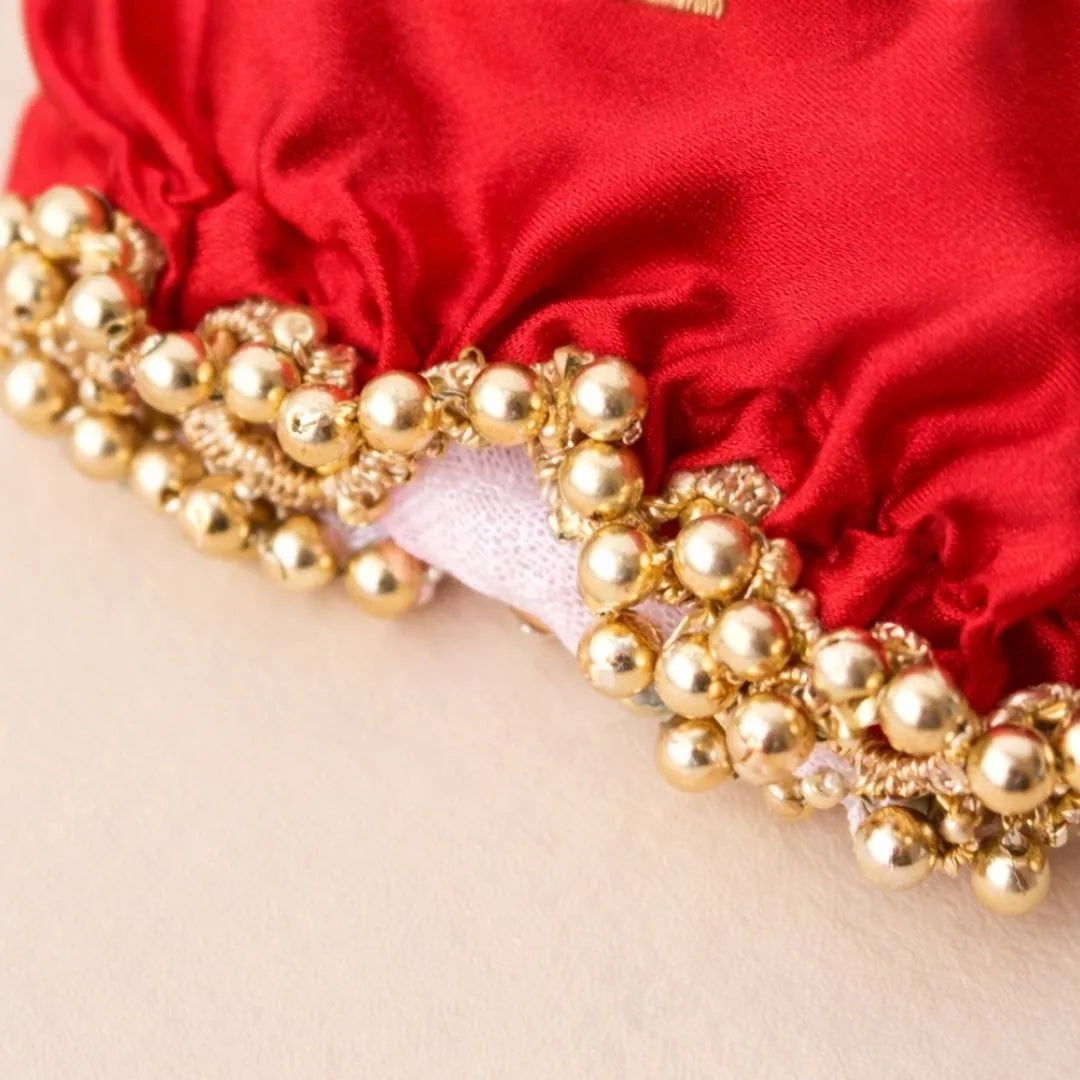 Om Red Premium Gaana Cover for Traditional Wedding Ceremonies