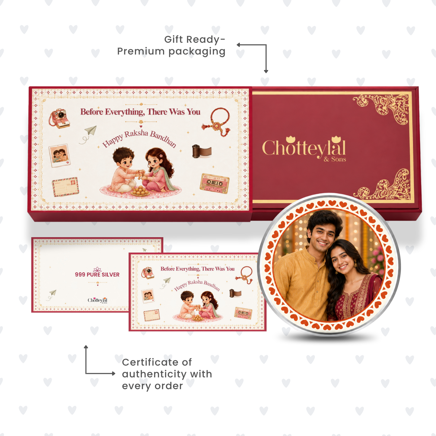 Love You Bhai Personalised Photo Coin