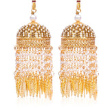 Golden Wide Dome Pearls & Motifs Bridal Kaleera