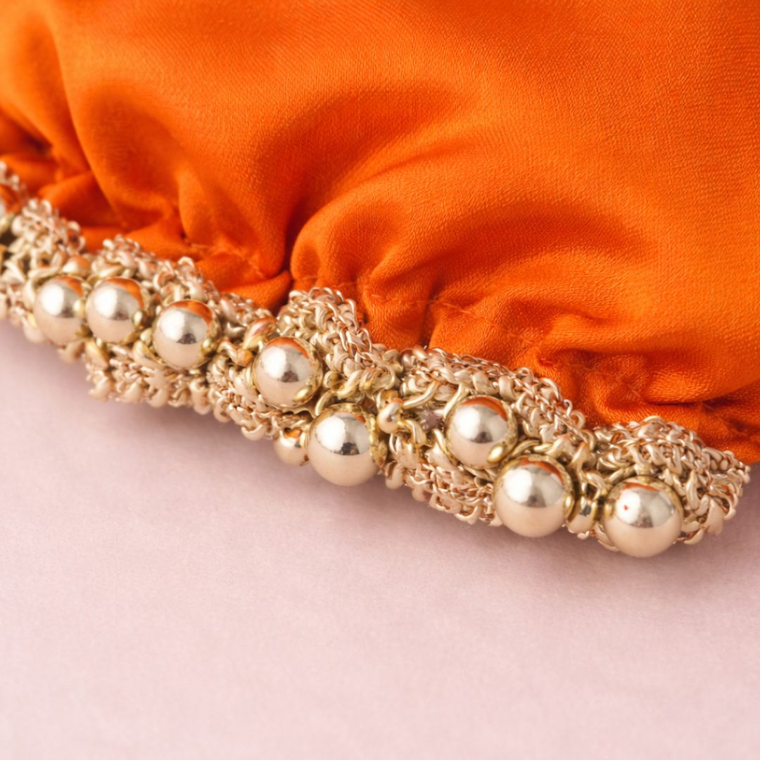 Customised Orange Gaana Cover for Wedding Ceremonies