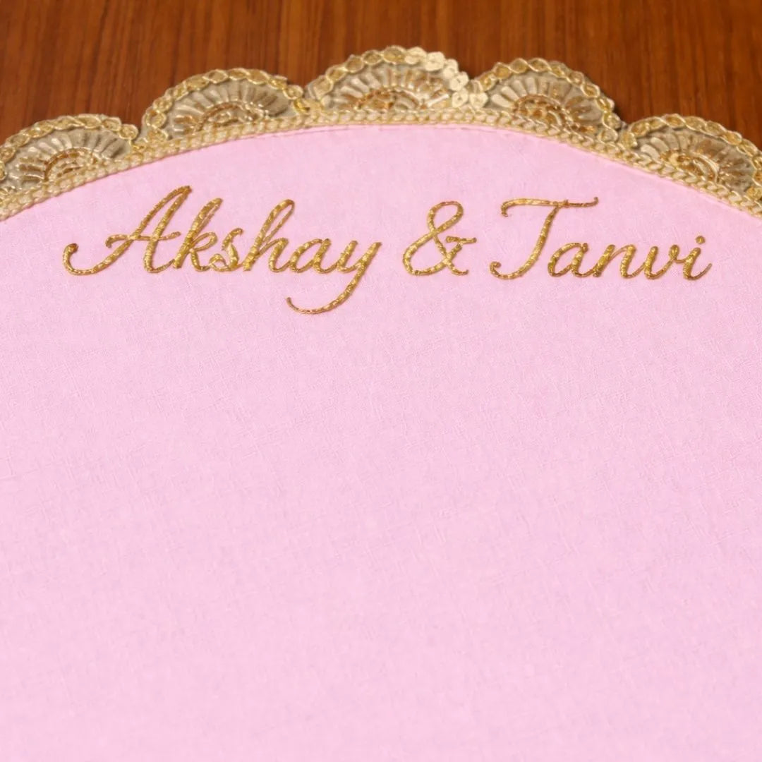 Personalized Wedding Hand Thaapa with Your Special Message