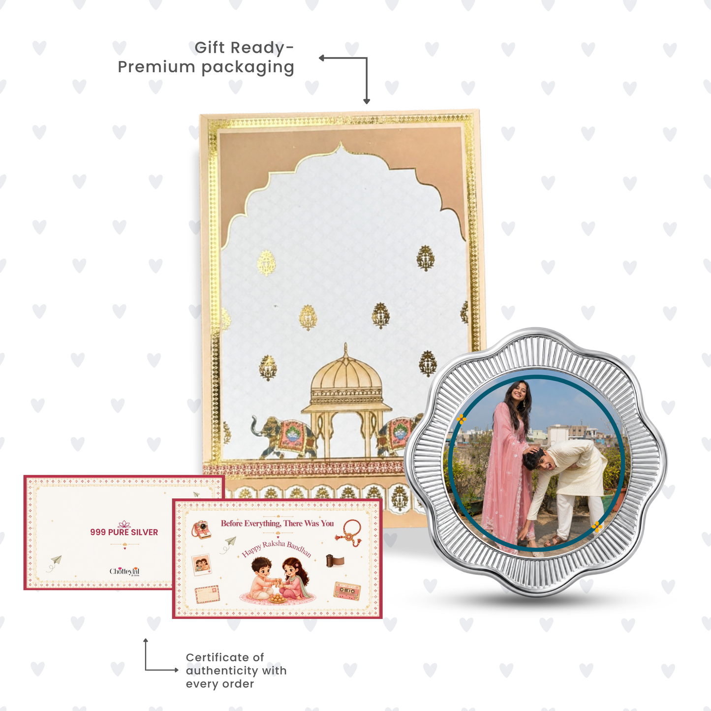 Delivering Happiness Since Childhood – Personalised Photo Silver Coin Raksha Bandhan Gift