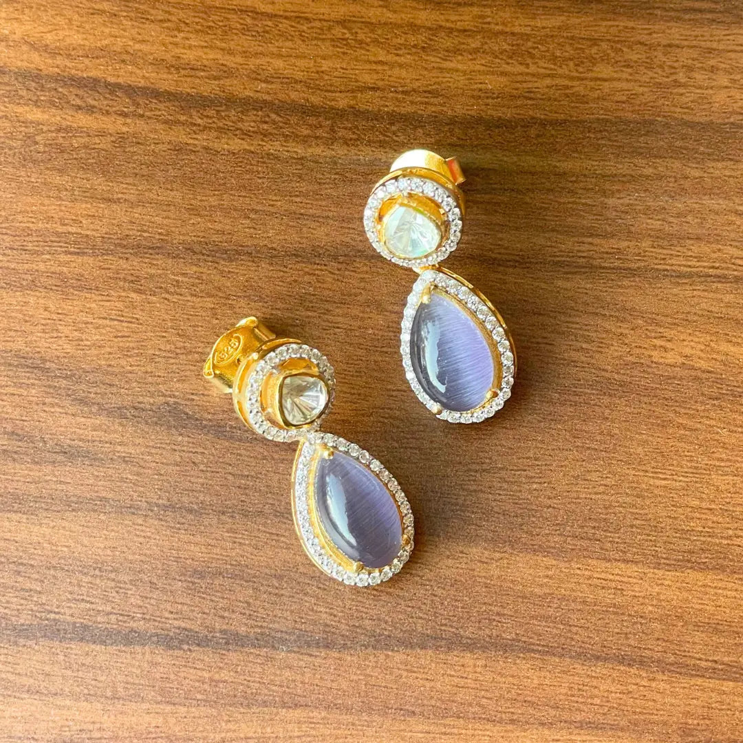 Petite Opal Beaded Necklace Set - 22K Gold Plated, 92.5 Silver