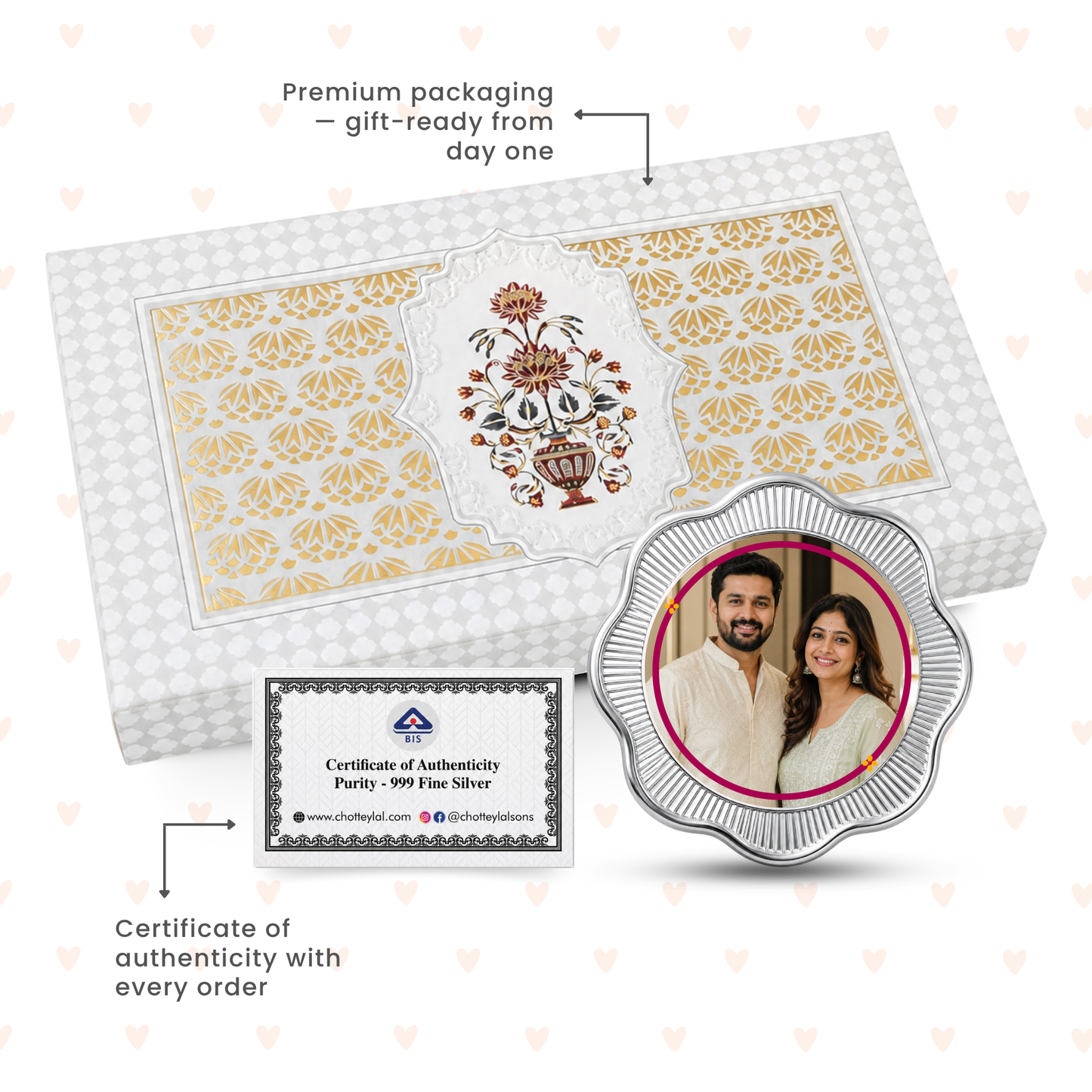 Ek Hazaaron Mein Meri Behna Hai – Personalised Photo Silver Coin Raksha Bandhan Gift for Sister