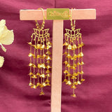 Golden Lotus Bridal Kaleera - Customize with Initials, Motifs and Other Charms