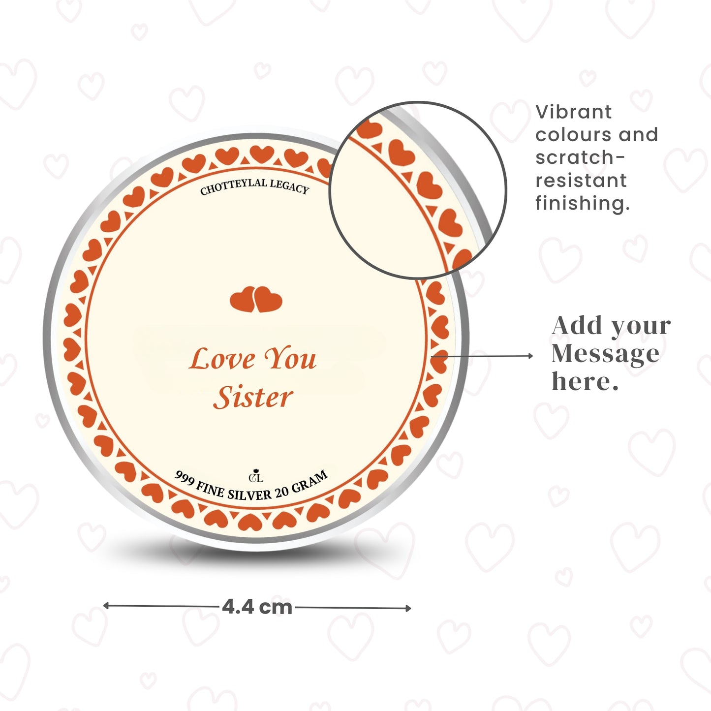 Forever Love Personalised Raksha Bandhan Photo Silver Coin Gift