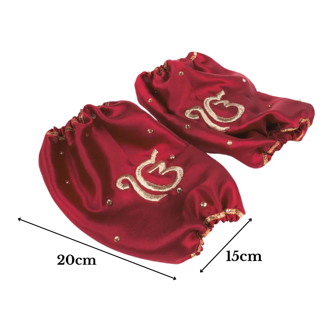 Elegant Satin Ik Onkar Maroon Chooda Cover | Chotteylal and Sons