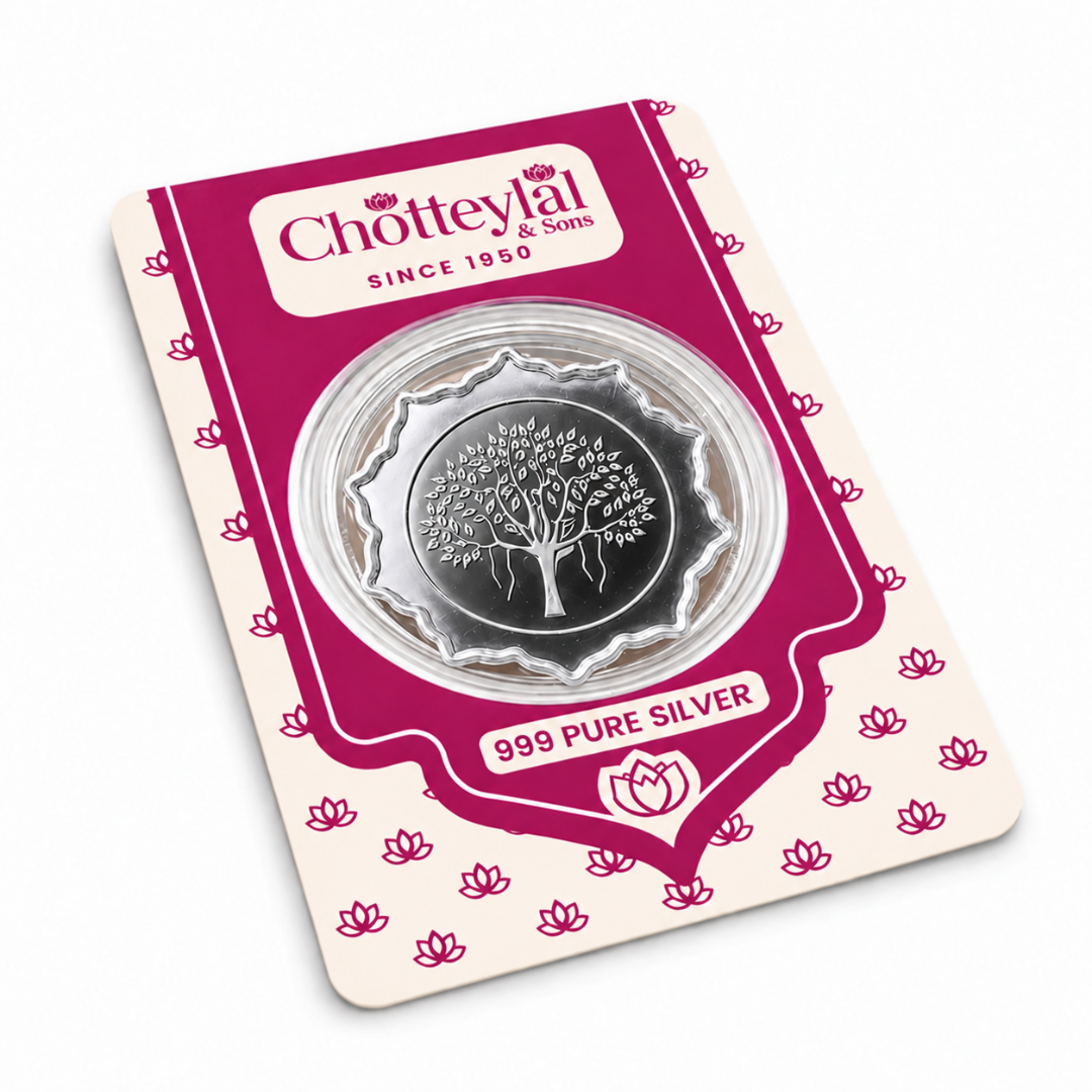 2g Silver Star Coin with Chotteylal Premium Blister Card