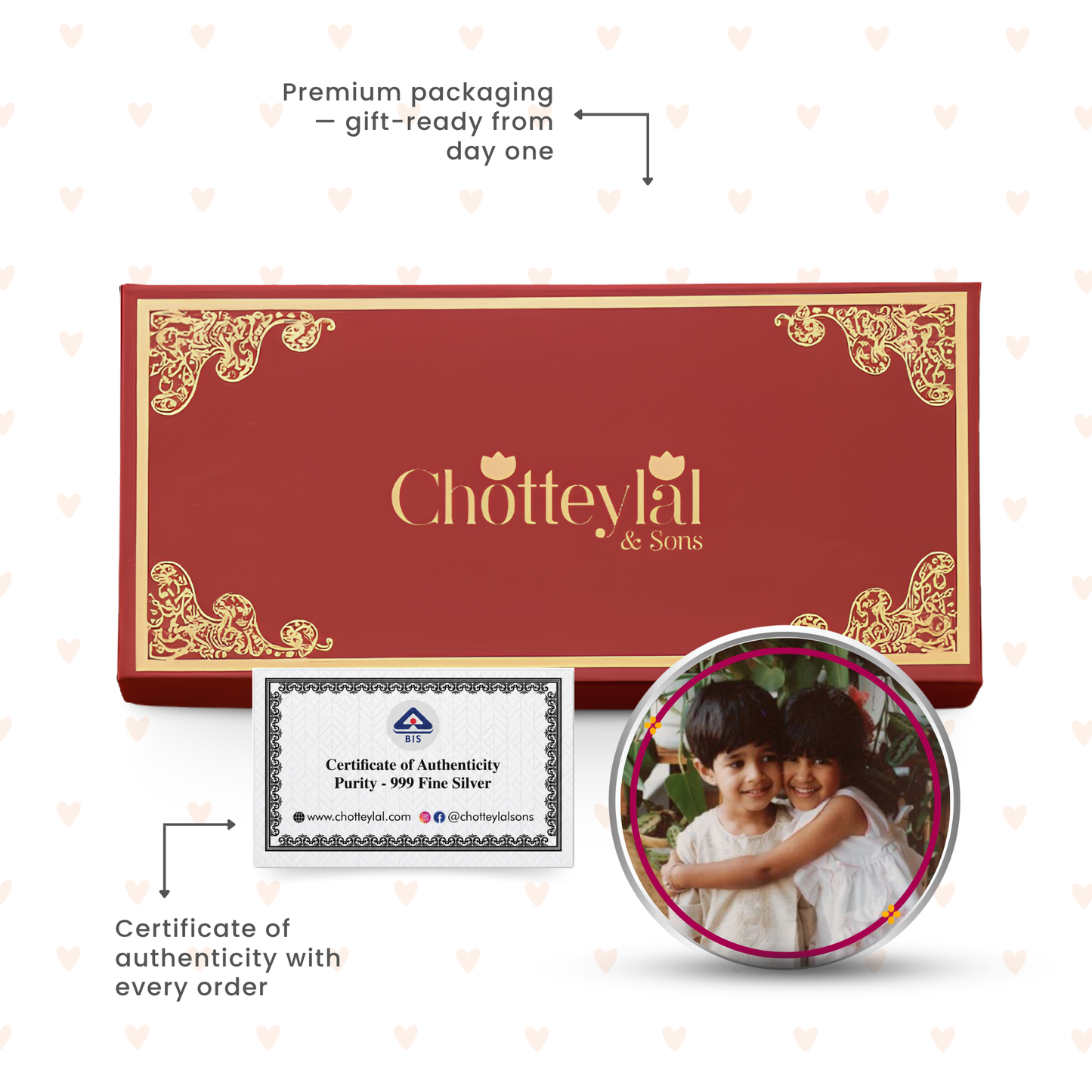 Before Instant Delivery, There Was You – Personalised Photo Silver Coin Raksha Bandhan Gift