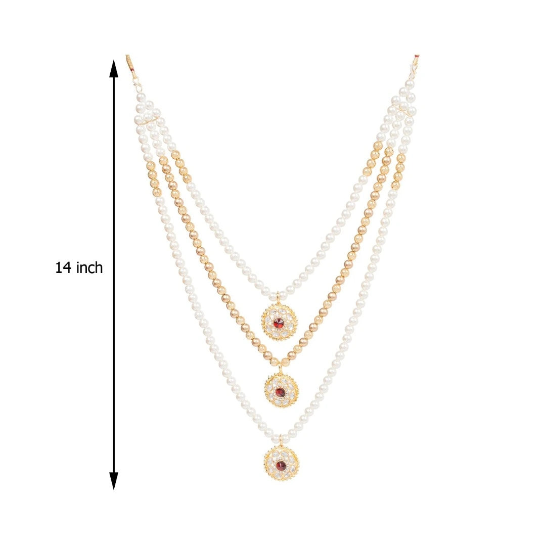 Jewellery for Groom Multi-Layer Traditional Pearl Necklace, Dulha/Men Moti Haar