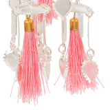 Silver & Pink Tassels Minimal Ceremonial Kaleera