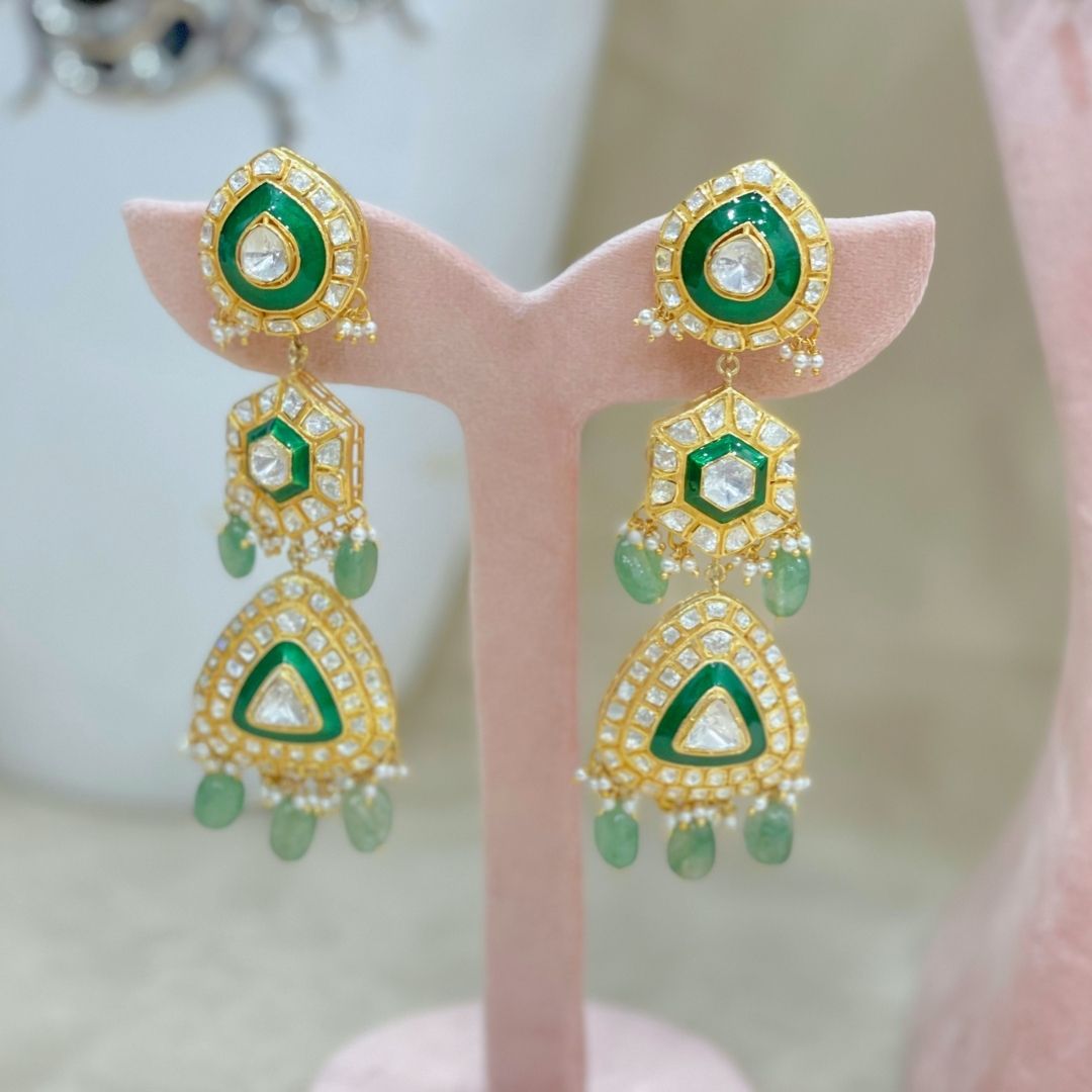 Heirloom Bridal Necklace Set - 22K Gold Plated, 92.5 Silver