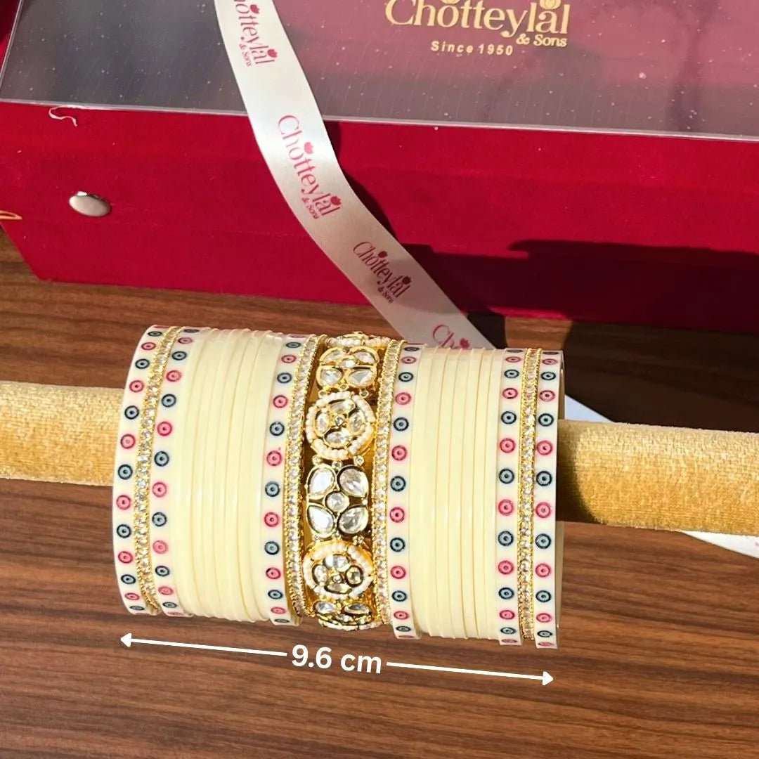 Ivory Wedding Chooda Inspired by Heritage Traditions
