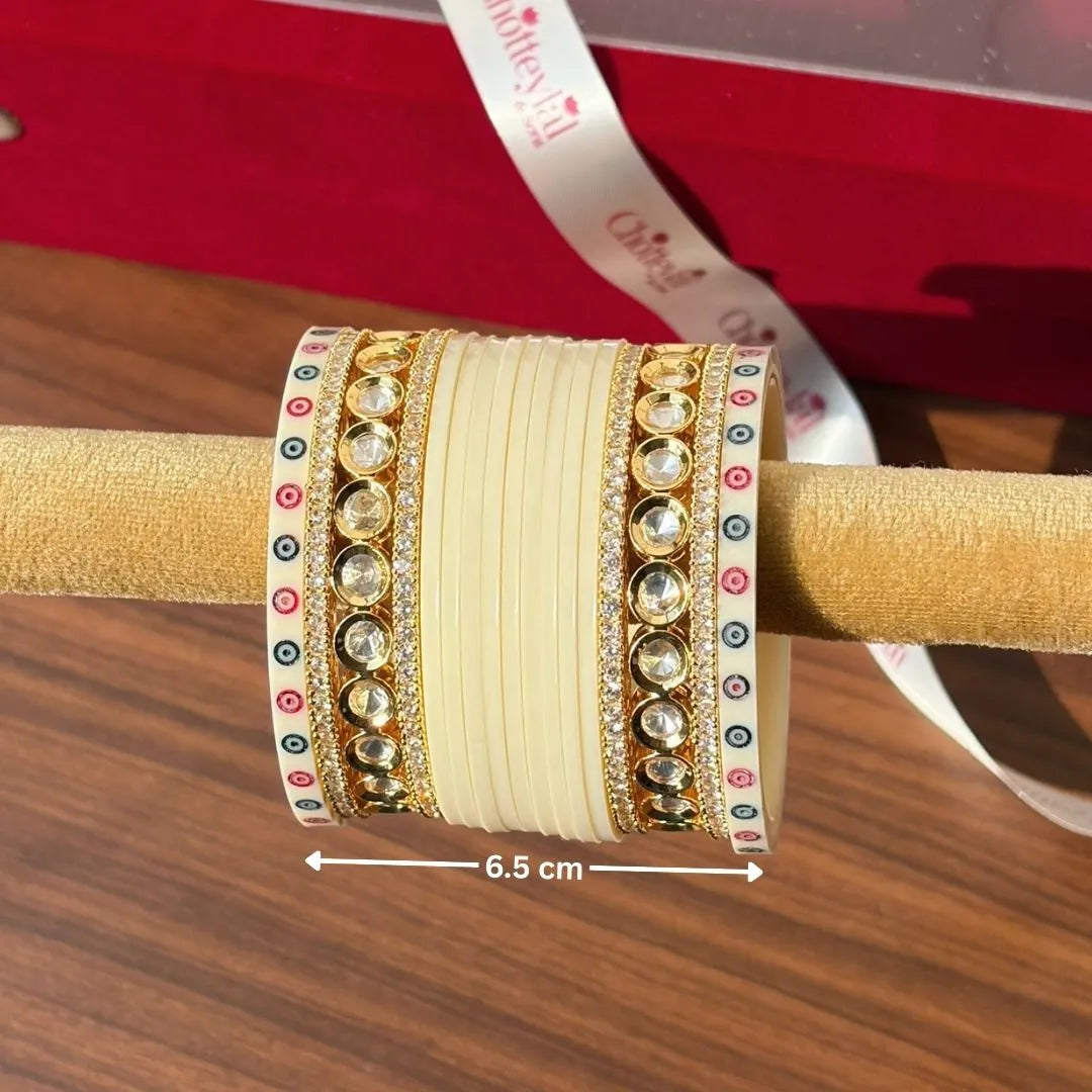 Premium Ivory Bridal Bangles for Sacred Ceremonies