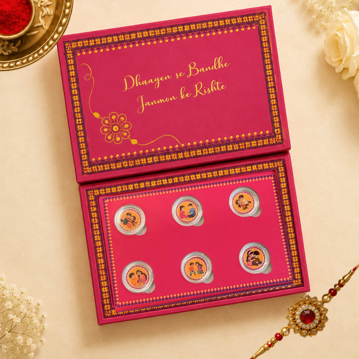 Dil Ka Rishta Rakhi Gift – UV Printed 6g Silver Coin