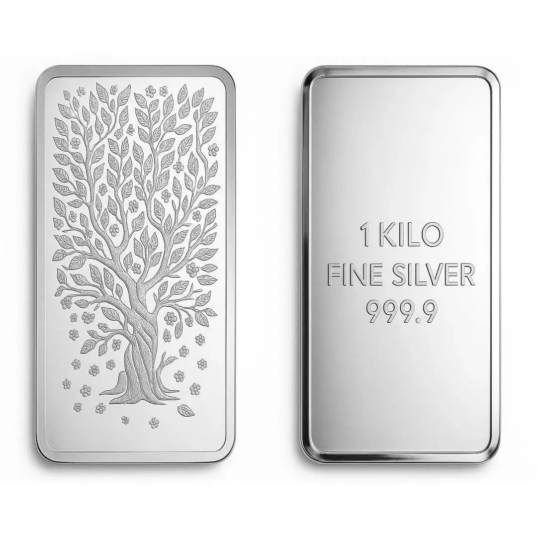Banyan Tree, Bar shape, 1kg, 999 Pure Silver Coin
