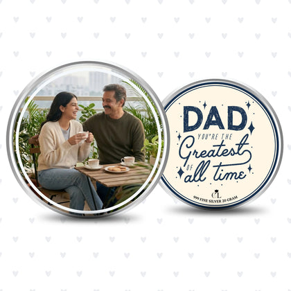 Chotteylal Legacy Customised World's Best Dad 20g Silver Coin