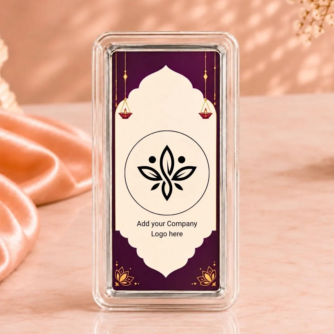 Leaf in Hand 400g Premium Banyan Tree Silver Bar Set of 2 {200g Each}