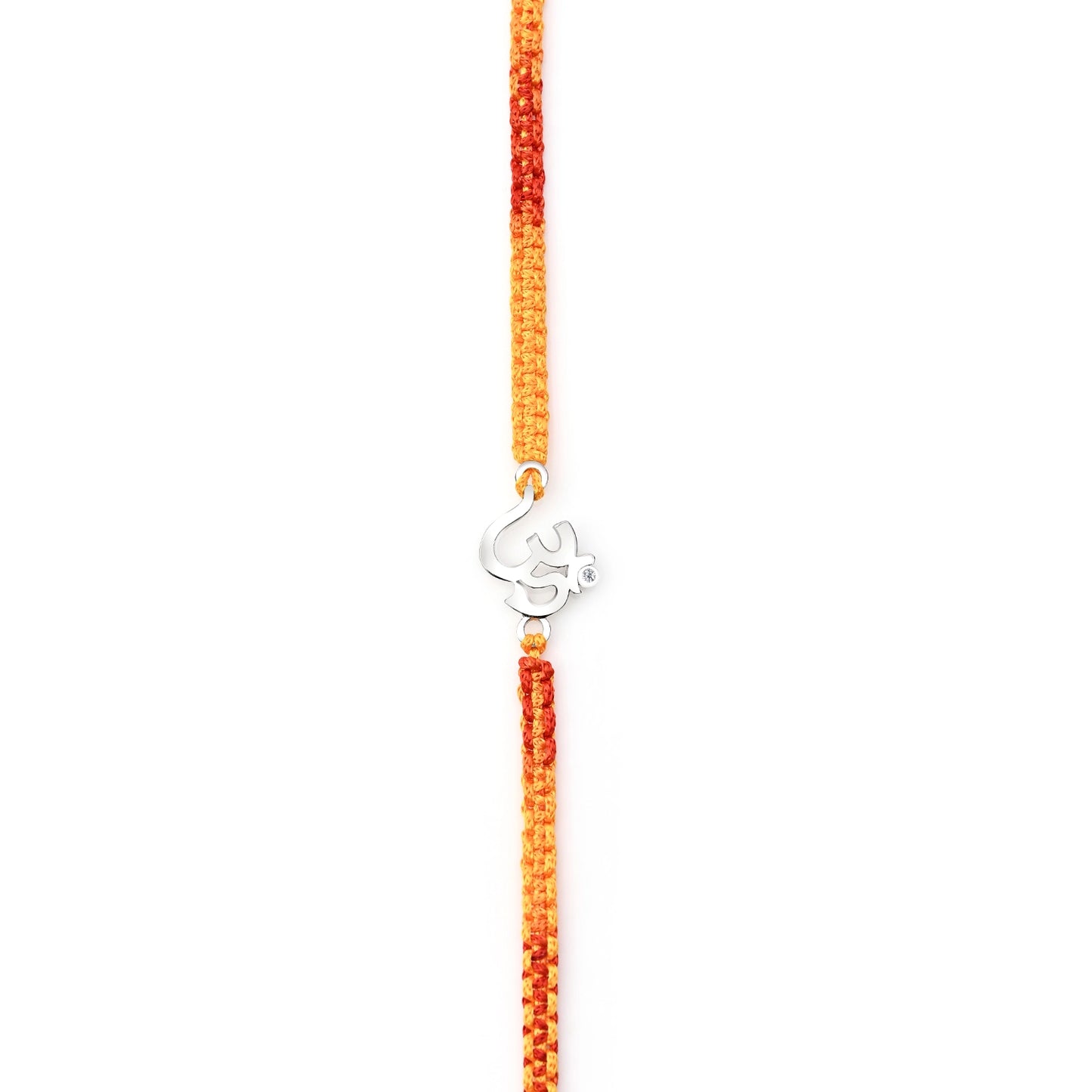 92.5 Silver Om Bracelet Rakhi – Spiritual & Trendy Design for Brother