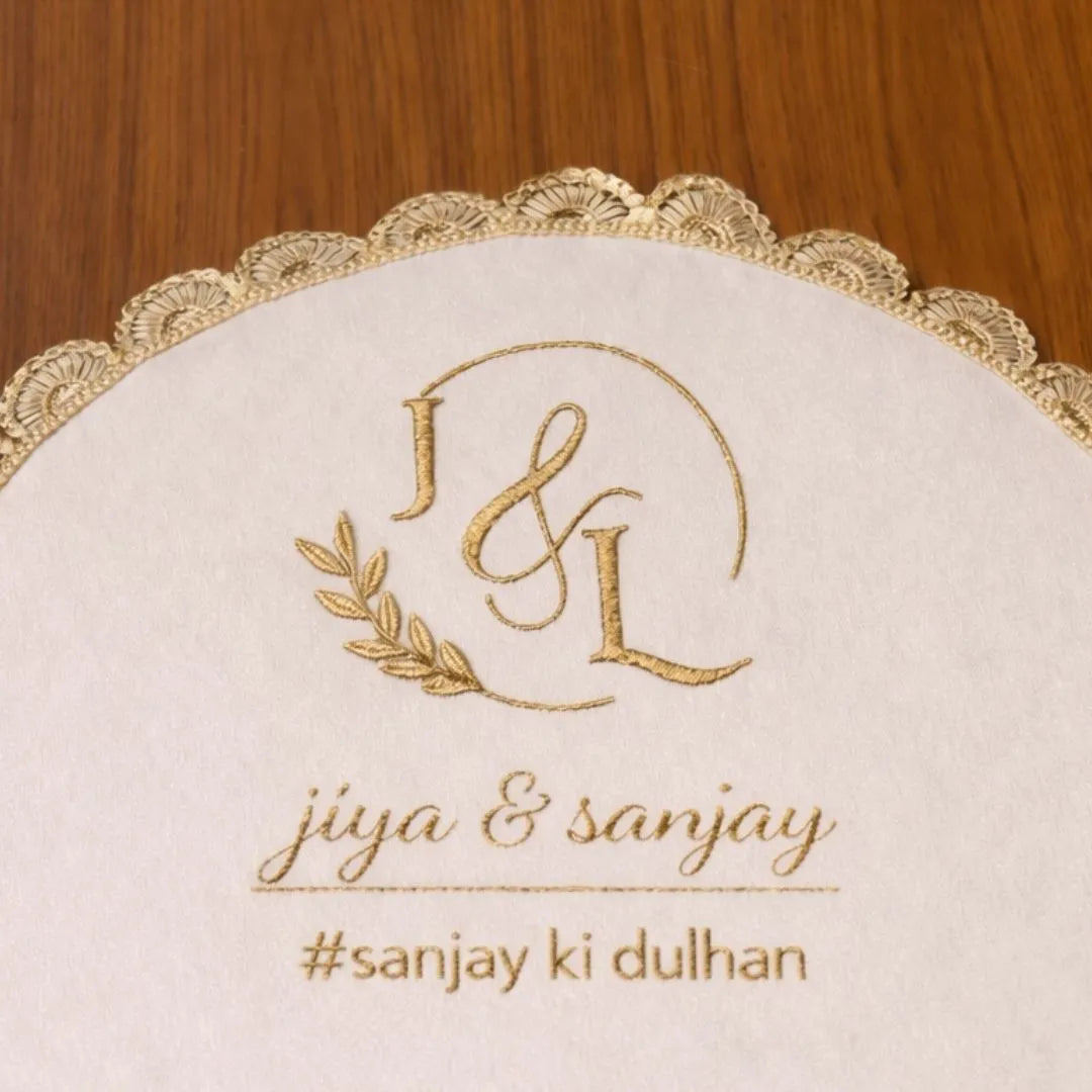 Elegant Hand Thaapa with Logo and Two-Line Custom Message