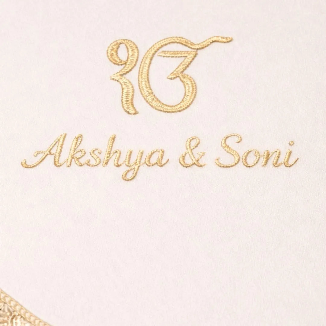Premium Wedding Hand Thaapa with Custom Logo and 1 line Text