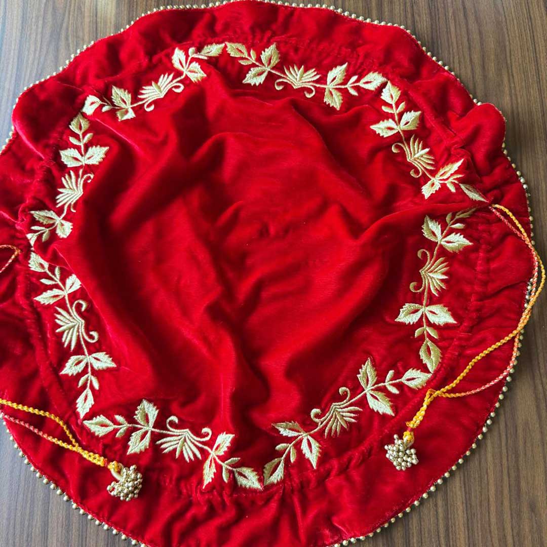 Red Round Thaal Cover