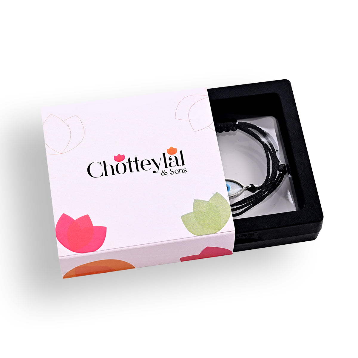 Evil Eye Charm Adjustable Black Thread Nazariya Bracelet cum Anklet - 925 Sterling Silver