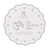 20 gm Diya Silver Coin-Kundan