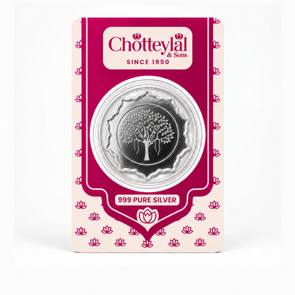 2g Silver Star Coin with Chotteylal Premium Blister Card