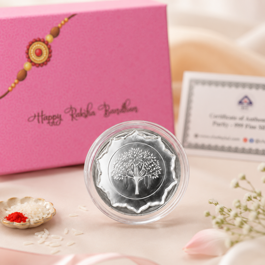 Premium 999 Pure Silver Coin Gift Box – Raksha Bandhan Special