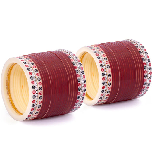 maroon bridal chura
