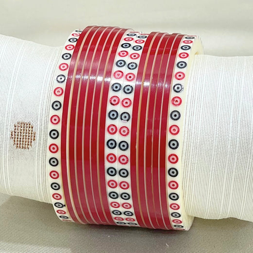 dark red bridal chura