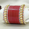 Pure Pearl Radiance Kundan Dark Red Chooda