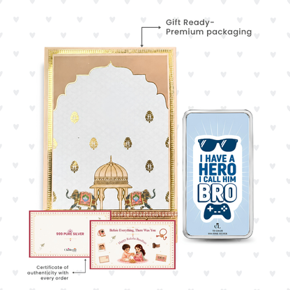 Hero Bro Personalised Silver Bar