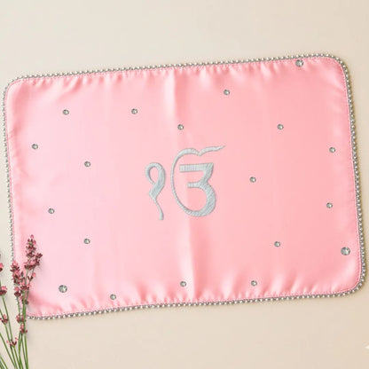 Baby Pink Ik Onkar Motif Mehendi Mat