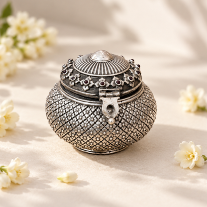 Maharani Floral Silver Sindoor Dani