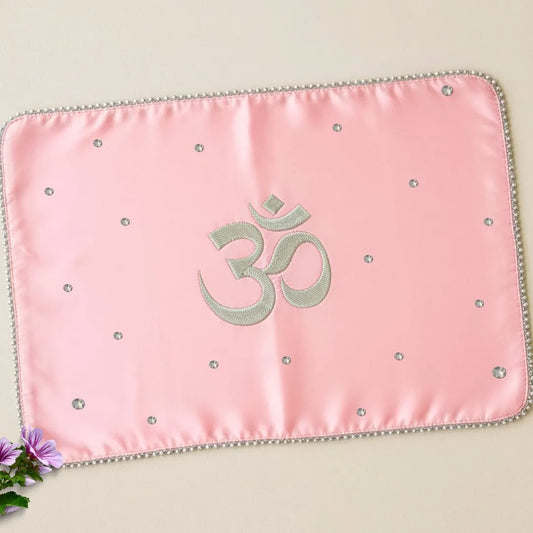 Baby Pink Om Motif Mehendi Mat