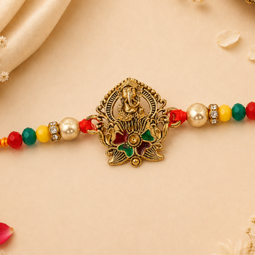 Vakratunda Shri Ganesh Premium Rakhi