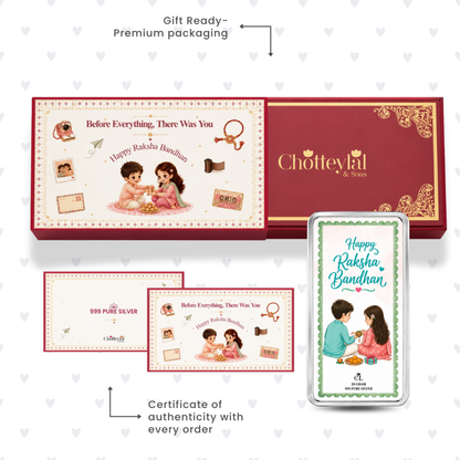 Heartfelt Sibling Love Personalised Photo Silver Bar