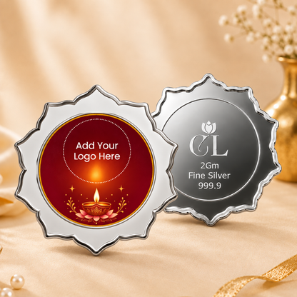Diya In Every Corner — 2g Silver Coin, Add Company Logo